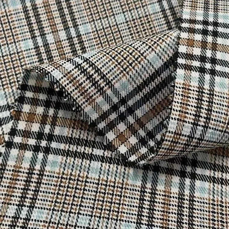 China Outdoor Freizeit hohe Stretch Plaid Polyester Spandex Stoff für Jackentasche