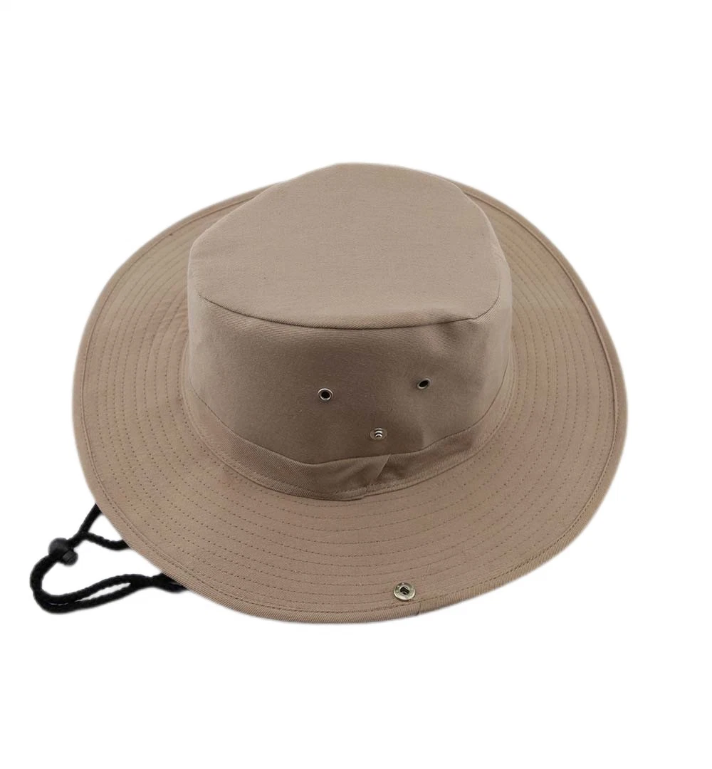 Safari Bucket Hat Adjustable and Foldable for Outdoor Long Brim Sun Protective Cap with High quality/High cost performance  Cotton Plain Fashion Summer Hat for Man