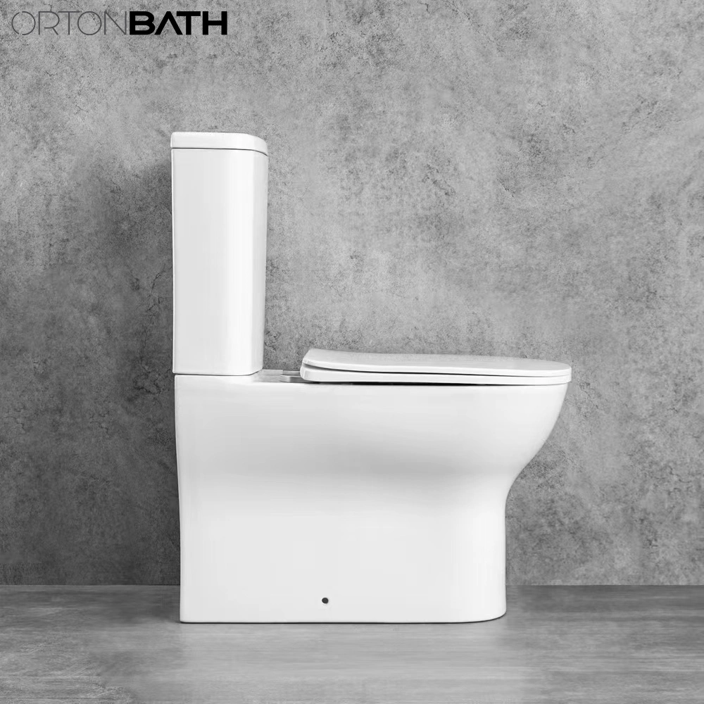 Doble Ortonbath wc empotrado, UF, baños de asiento de cierre suave para volver a la altura de la comodidad de los cuartos de baño WC Baño dos piezas de pared