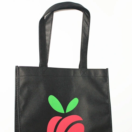 Distributor Günstige Tote Handtasche Schwarz Recycle Shopping Non Woven Bag