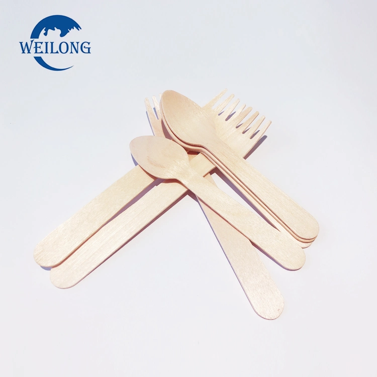 Weilong Cheap Cutlery, Fork and Spoon Environmentally Degradable Kitchenware From Shandong China