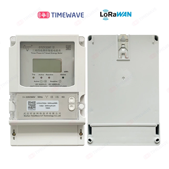 Tres Fases Lorawan Medidor de energía eléctrica inteligente con control remoto de prepago y control on-off de la electricidad, la facturación basada en tiempos