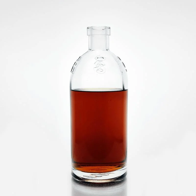 Custom 500ml 700ml 750ml Glass Bottle Clear Empty Glass Bottles Vodka Whisky Brandy Glass Containers