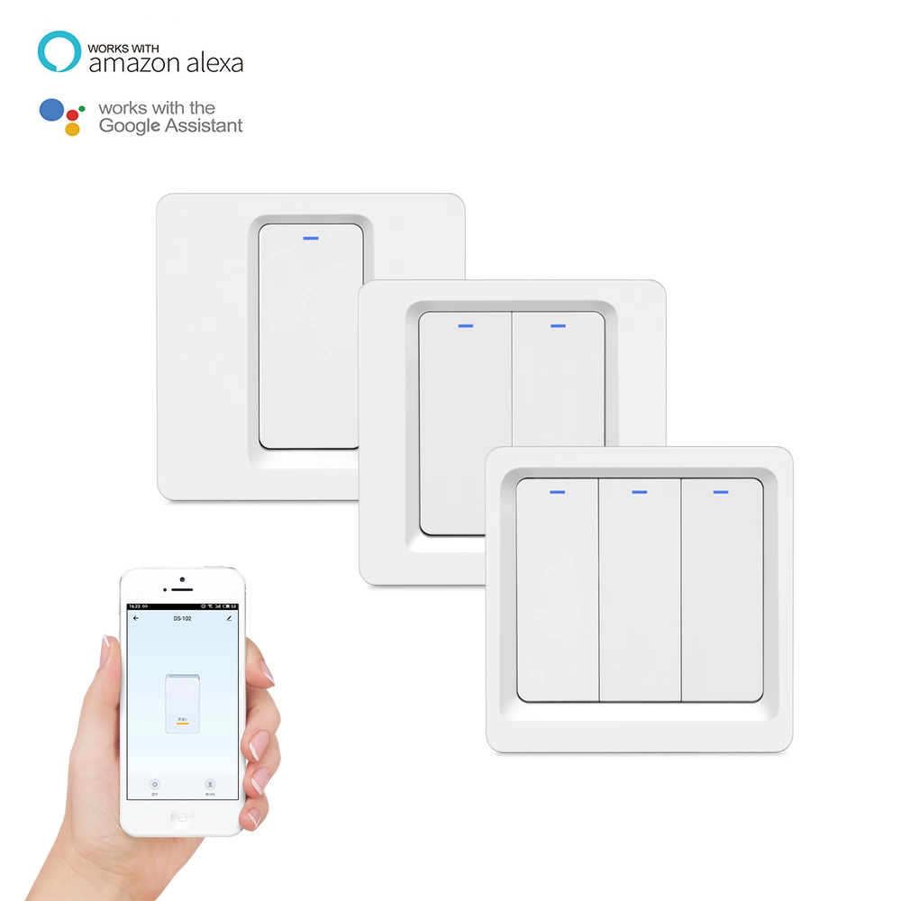 Hot Sales Multiple Gang EU Standards Smart Tuya WiFi Wall Touch Switch