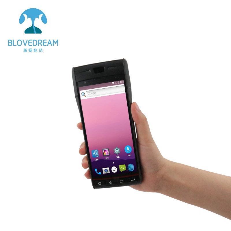 Blovedream Handheld Wireless Rugged PDA Android with Qr Code Barcode Scanner Thermal Printer