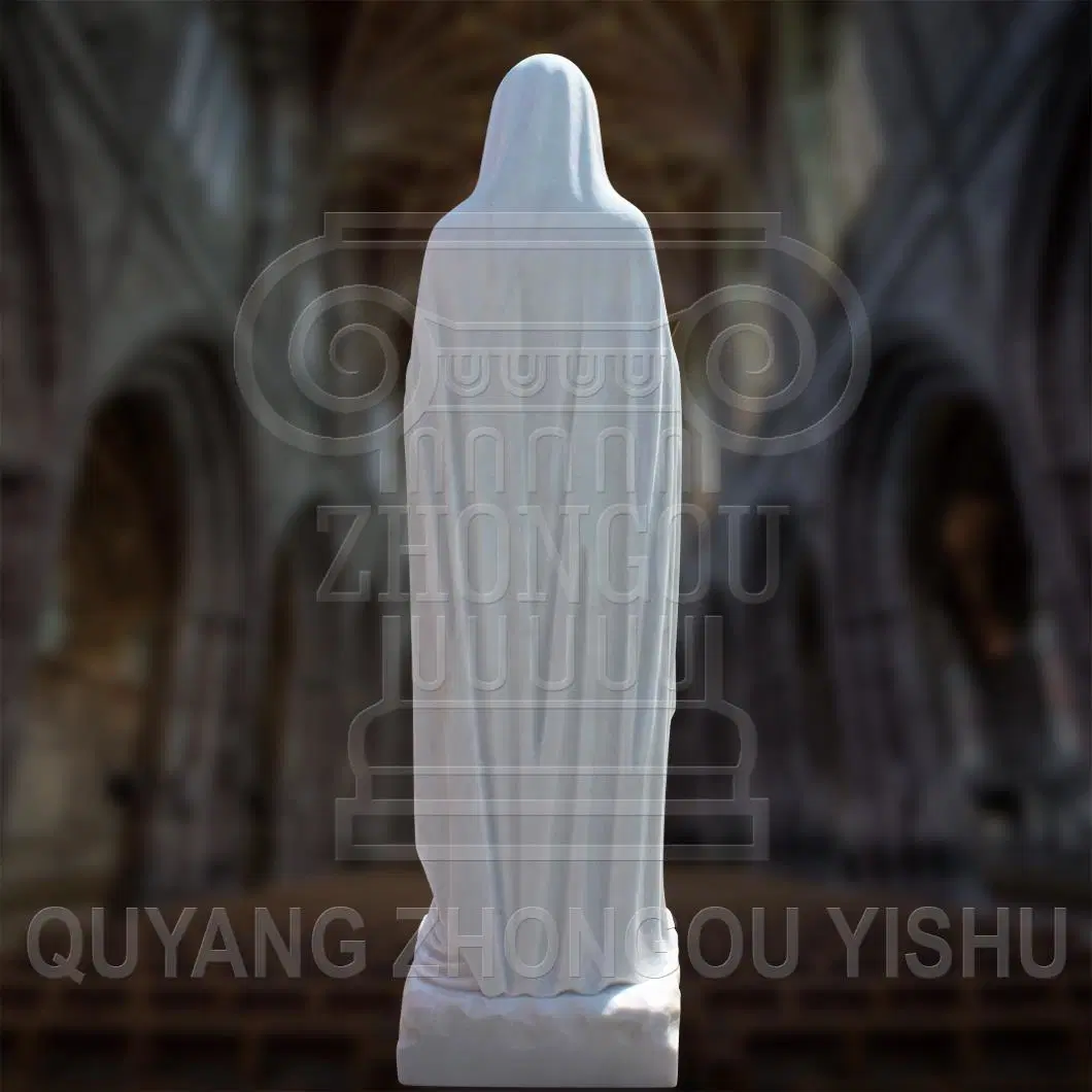 Marble Stone Religious Sculpture for Garden Decoration, St Mary Statue