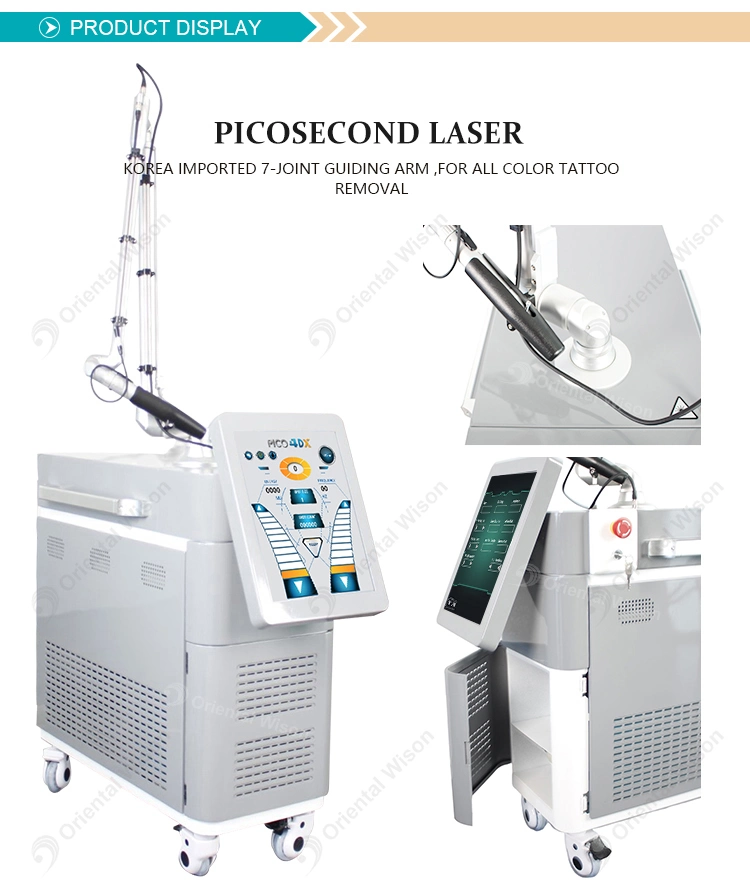 آلة إزالة التتار بالليزر Pico Laser Pico Pigment Ptattoo المحمولة لمُصفى Picosecond