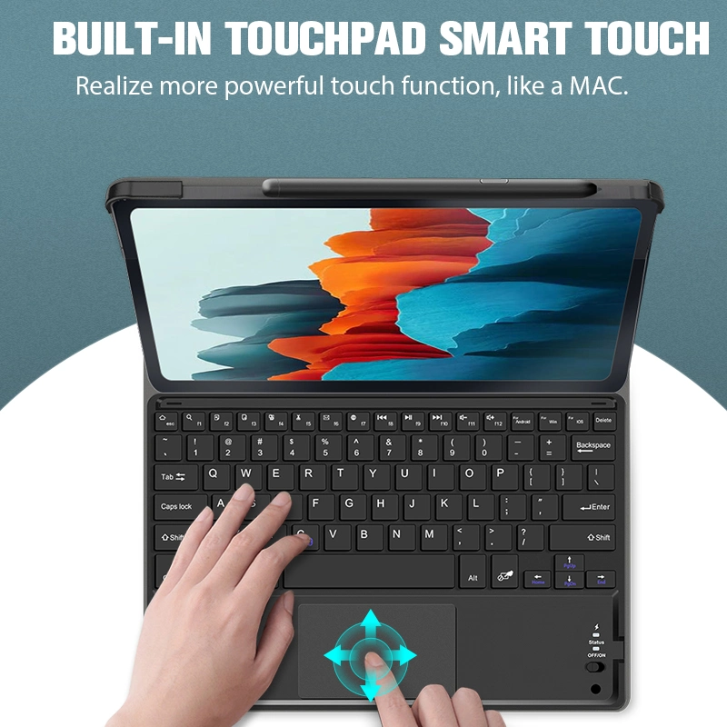 Touchpad Bluetooth Keyboard Case for Samsung Galaxy Tab S7 2020 11inch T870 Magnetic Tablet Cover Case Factory