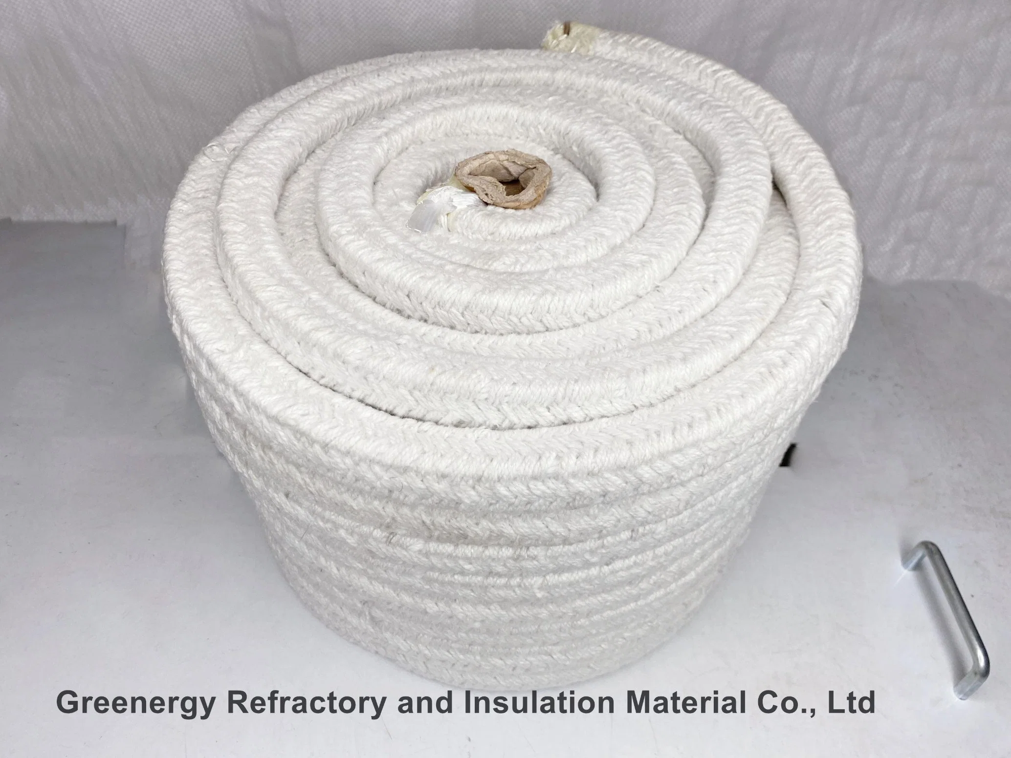 Greenergy Thermal Insulation Seal High Temperature Heat Resistant Sealing Boiler Door Gasket Ceramic Fiber Braided Twist Square Round Rope Ceramic Fiber Rope