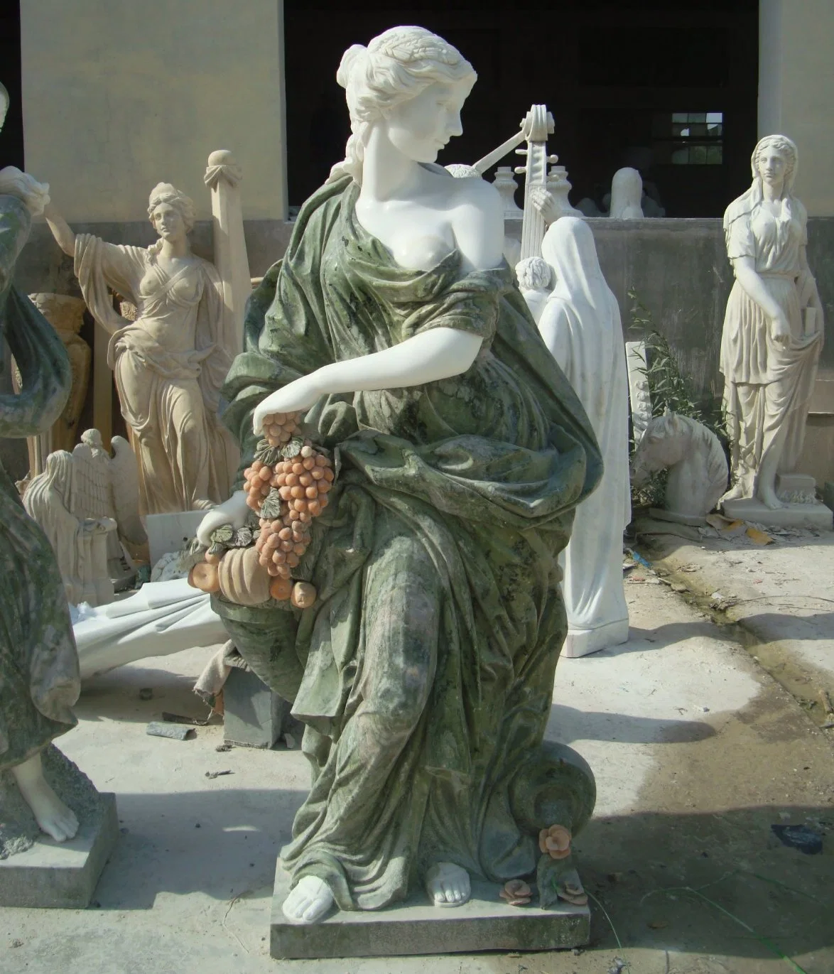 Элегантная коллекция произведений искусства судов на рис. мраморные статуи каменные скульптуры (SYMS-046)