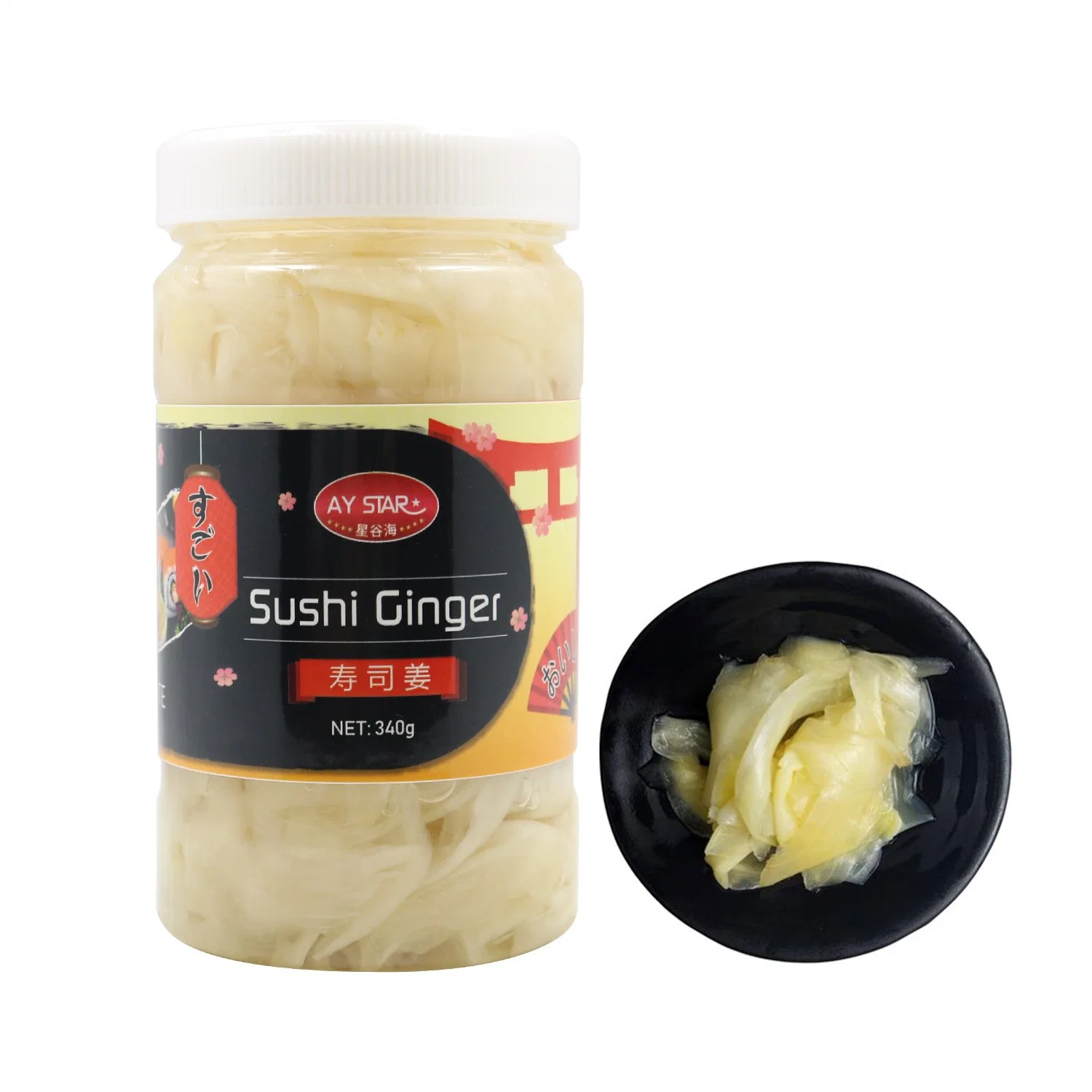 Brc Ifs Kosher Hala FDA HACCP Japanese Sushi Yellow Ginger Pickled Ginger