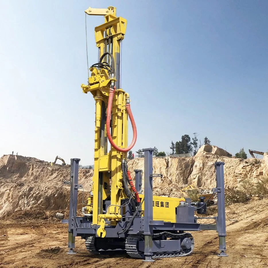 200m Pneumatic Mounted DTH Water Well Drilling Rig Machine