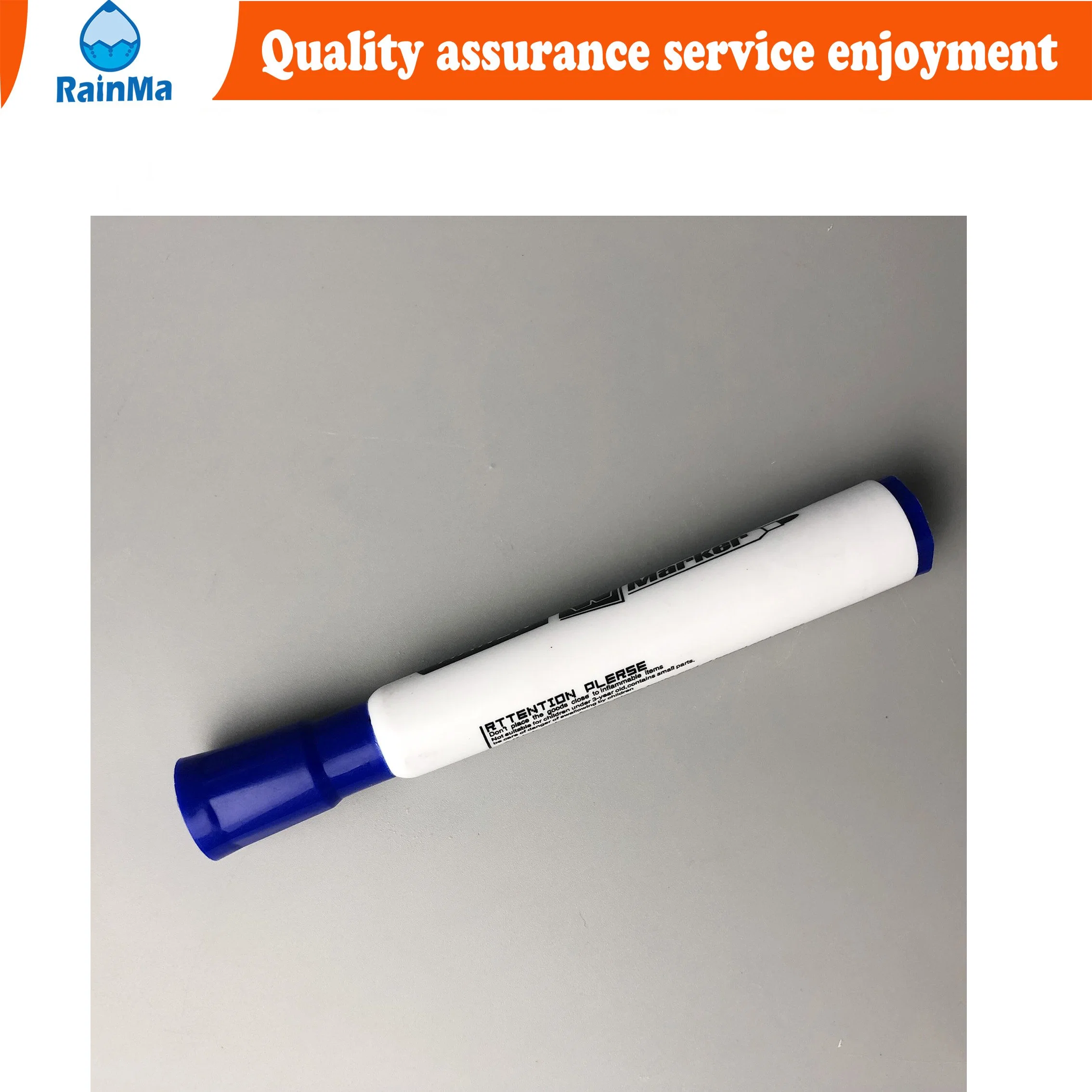 Blue No Erase Oily Permanent Marker Pen with Paint Waterproof