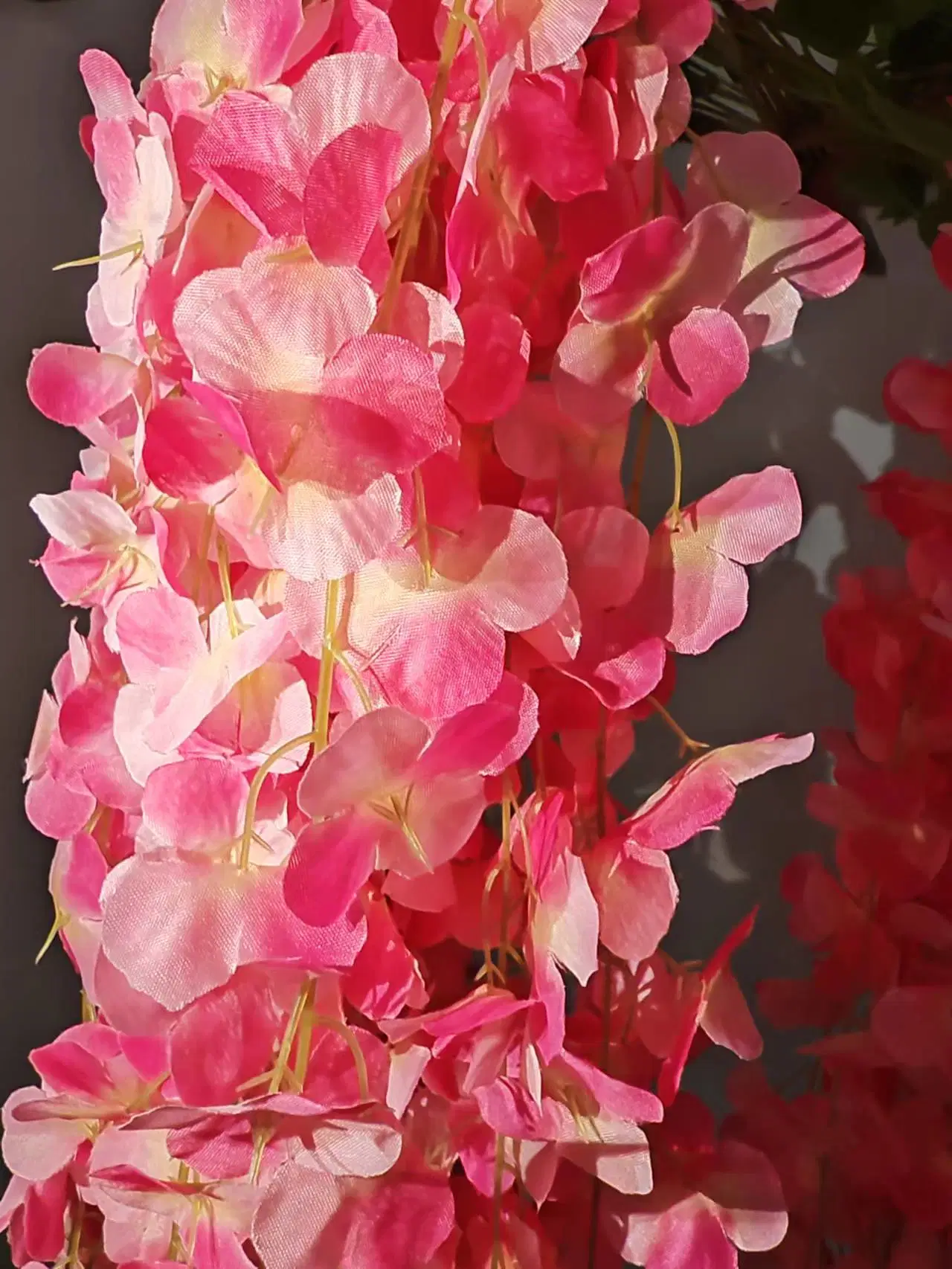Großhandel/Lieferant Hochzeitsfeier Rosa Wisteria Blumen Künstliche Blumen Dekoration
