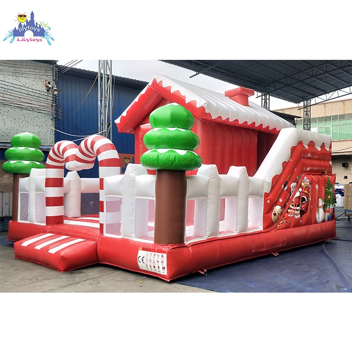 Sweet Candy Playground Bounce Inflatable Christmas Castle Outdoor Playground Equipment