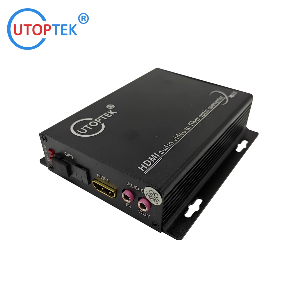 1080p HDMI USB Audio Video sobre el convertidor de fibra óptica Transmisor y receptor