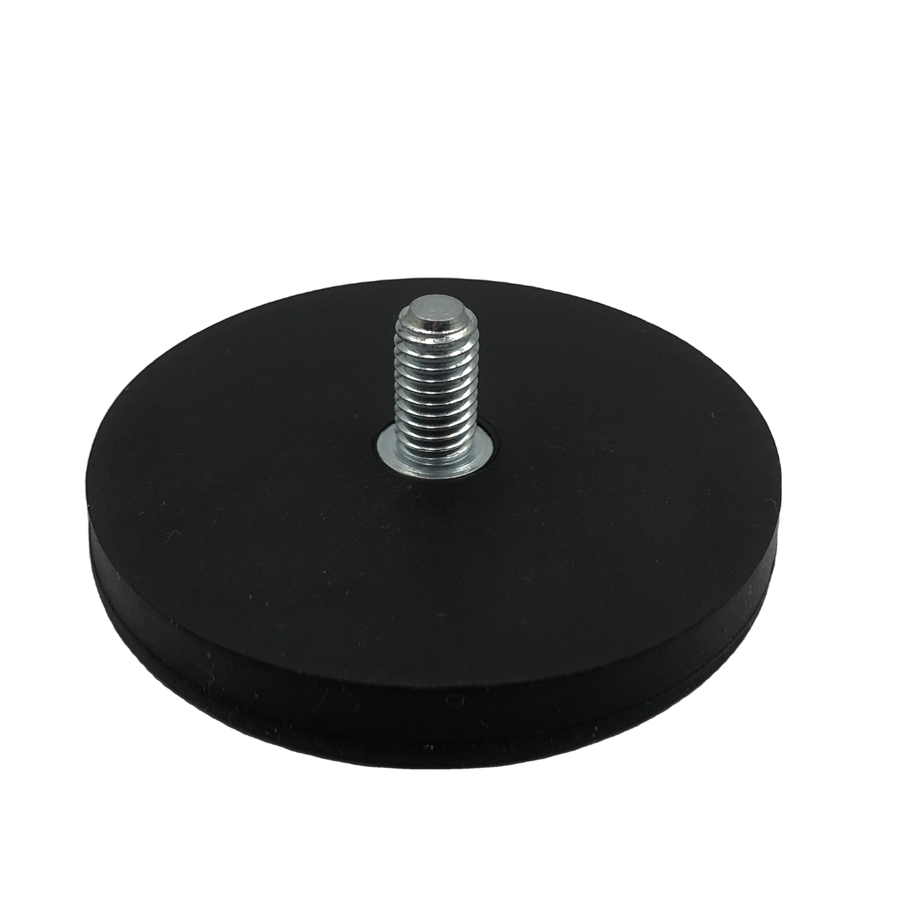 Tedamag M6 Flat Thread Strong Neodymium Rubber Coated Pot Magnet