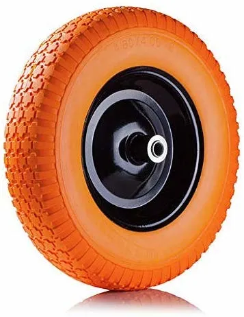 Colour PU Wheel with Steel/Plastic Rim (16*4.00-8)