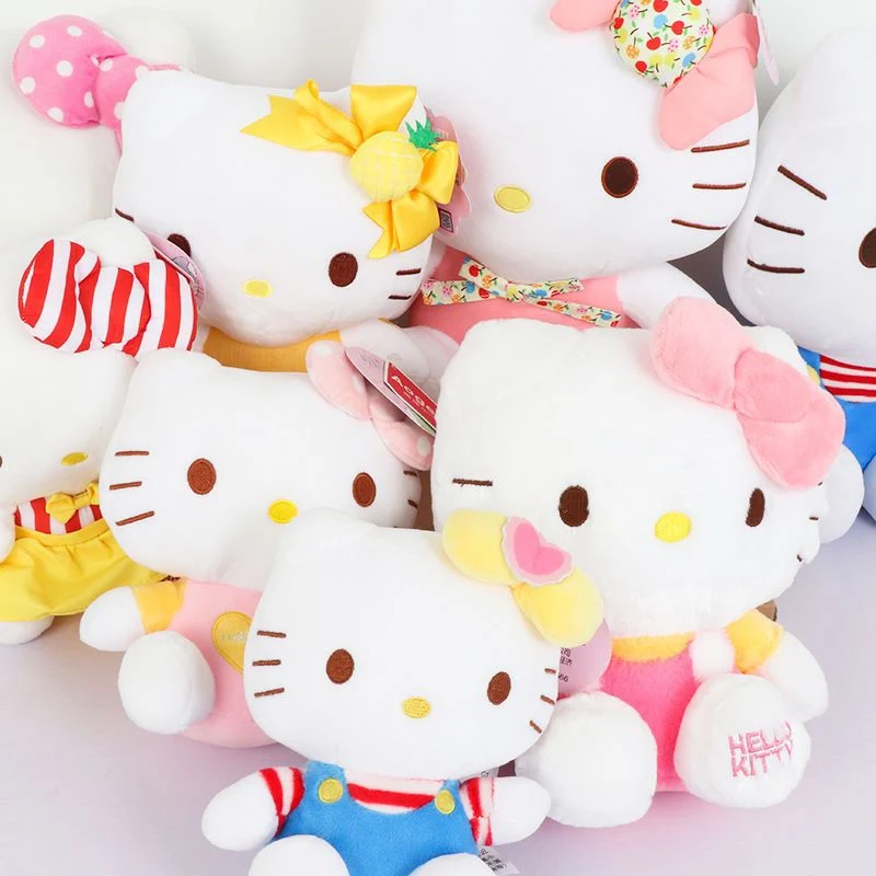 Sanrio Hello Kitty Plüsch Puppe Kissen Spielzeug Kawaii Anime Weihnachtsgeschenke