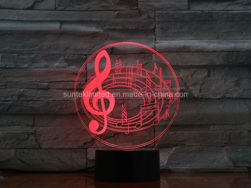 Indoor 3D LED Night Light Warm Light for Living Room