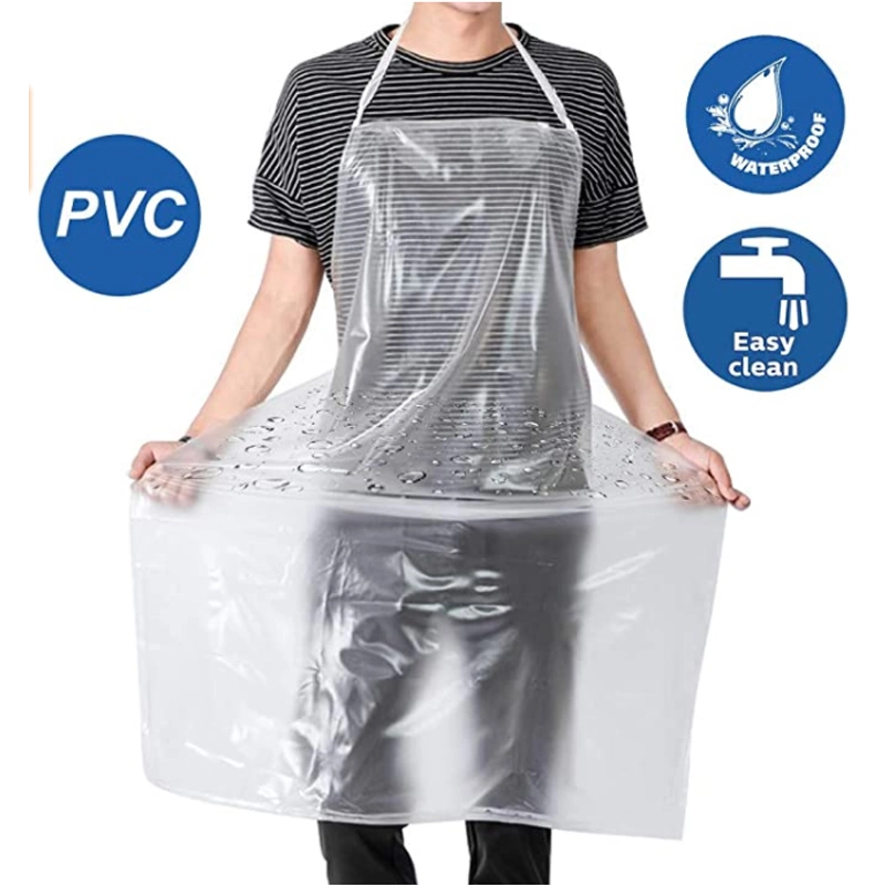 Waterproof Plastic Transparent PVC Aprons Dishes Washing Kitchen Cooking Lab Work