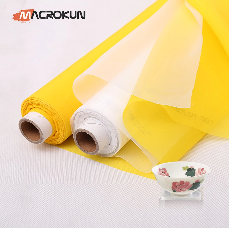 White Yellow 80 100 110 120 135 150 160 180 195 200 250 300 Mesh Nylon Polyester Silk Screen Printing Mesh for Screen Printing