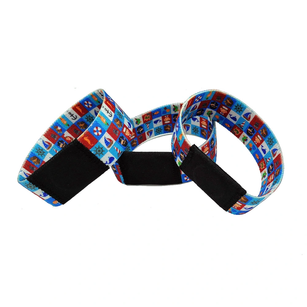 Bracelet textile RFID 125 kHz imprimé sur mesure bracelet souple RFID