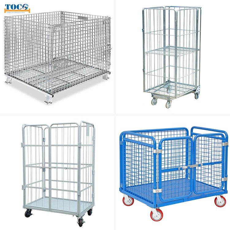 Customized Logistic Collapsible Wire Mesh Roll Cage for Express Delivery