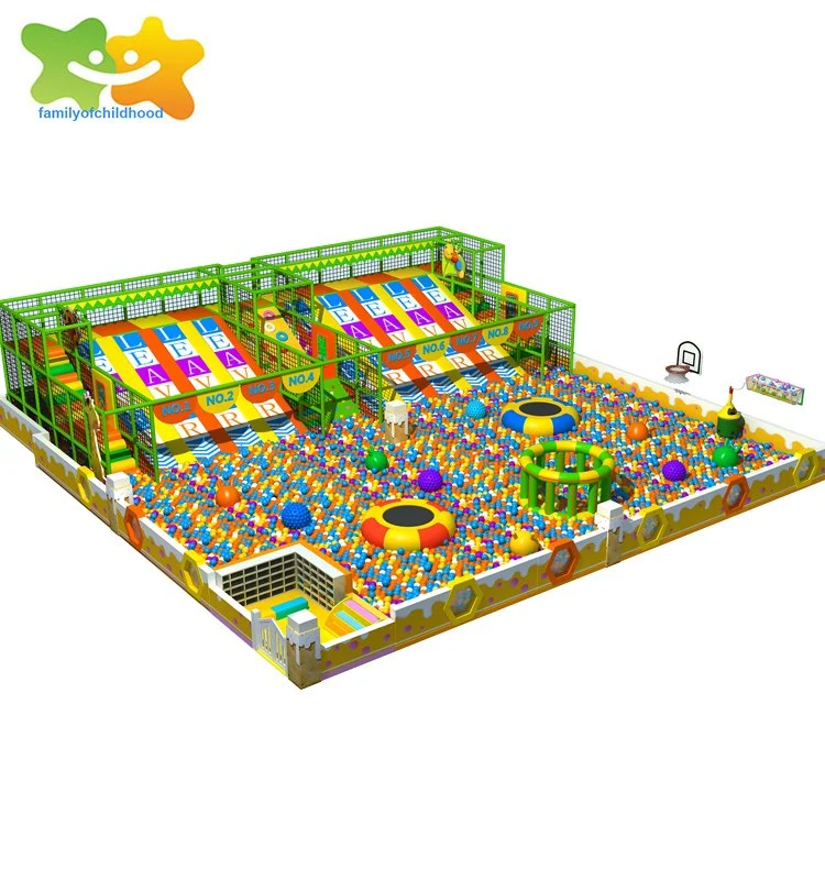 Les enfants d'escalade RAINBOW NET INDOOR Soft Aire de jeux Faites glisser la bille de jouets de la fosse