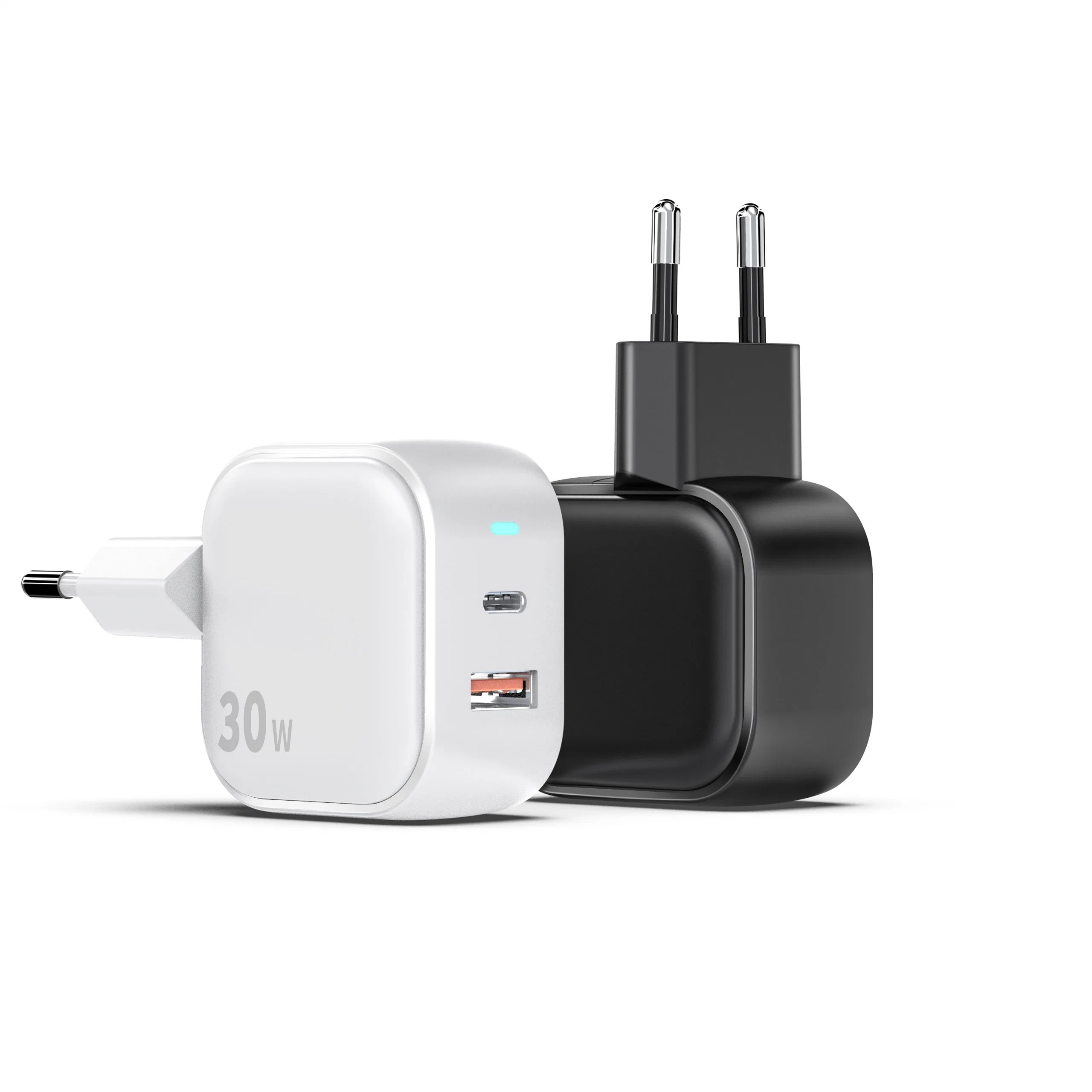 Carregador portátil PD 30W A V CA de alta qualidade para telemóvel Adaptador para ficha eu UK