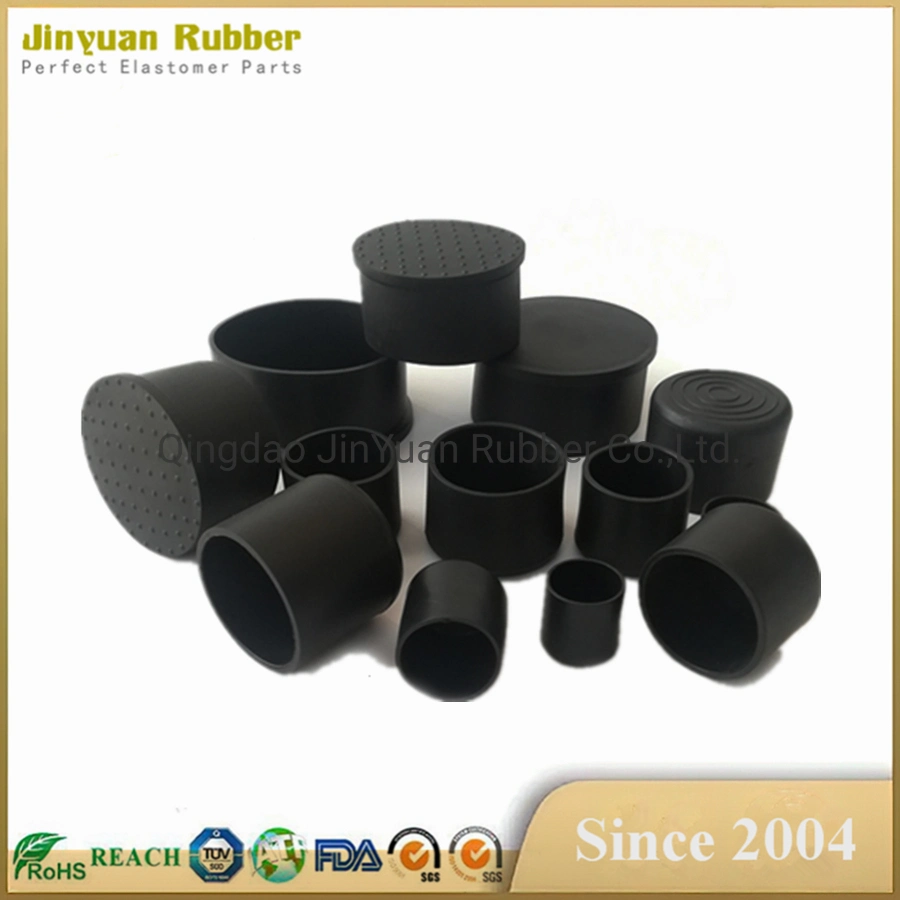 Round Chair Leg Tips Anti-Slip Black Rubber Table Feet Covers Chair Leg Protectors for Home Application