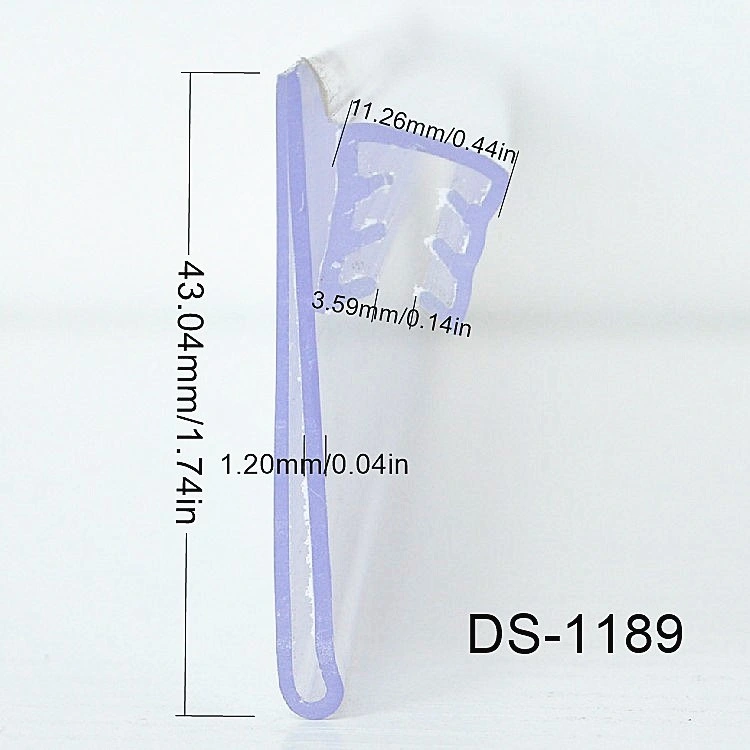 Clear Soft-Hard Co-Extrusion China Plastic PVC Profile Data Strip for Supermarket Shelf