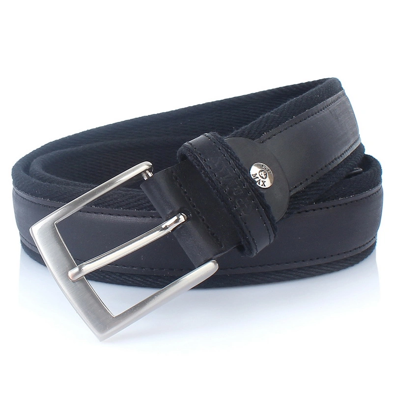 Oversew Heavy Cotton Webbing Cowhide Leather Belts (RS-13014)