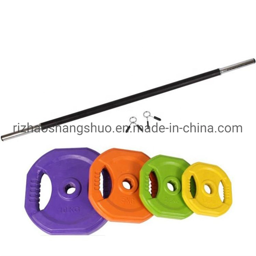 El levantamiento de pesas Aerobic Barbell Set gimnasio de la placa de peso Bilanciere recta Industrial Powerlifting Seguridad Piercing Barbell 20kg Studio cuerpo Barbell Set para la Mujer