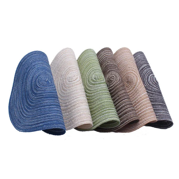 Europa Mayoreo aislamiento térmico tejido Colorful Natural material de lugar orgánico Para Camping o Cocina Mesa Mat