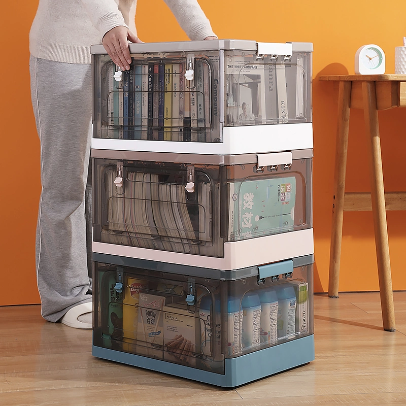 A11 Stackable Multifunctional Home Transparent Foldable Bin Plastic Storage Box