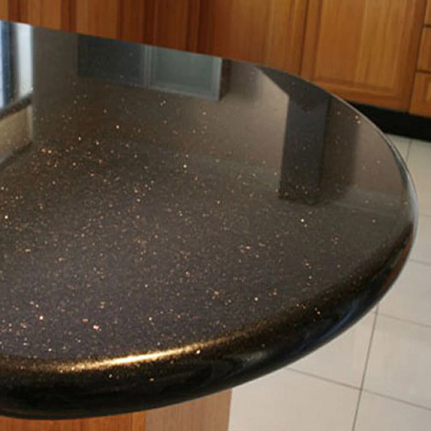 Popular Polished Black Galaxy Granite Slab for Kitchen & Bathroom Countertops Floor Tiles/Steps