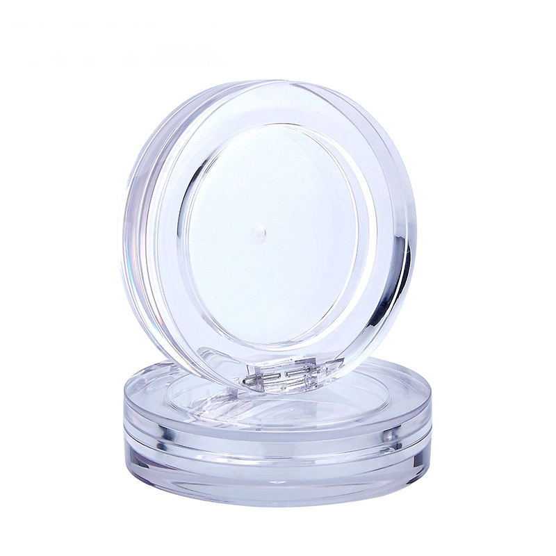6G transparente inyección redonda un solo color plástico Eyeshadow Compact Caja