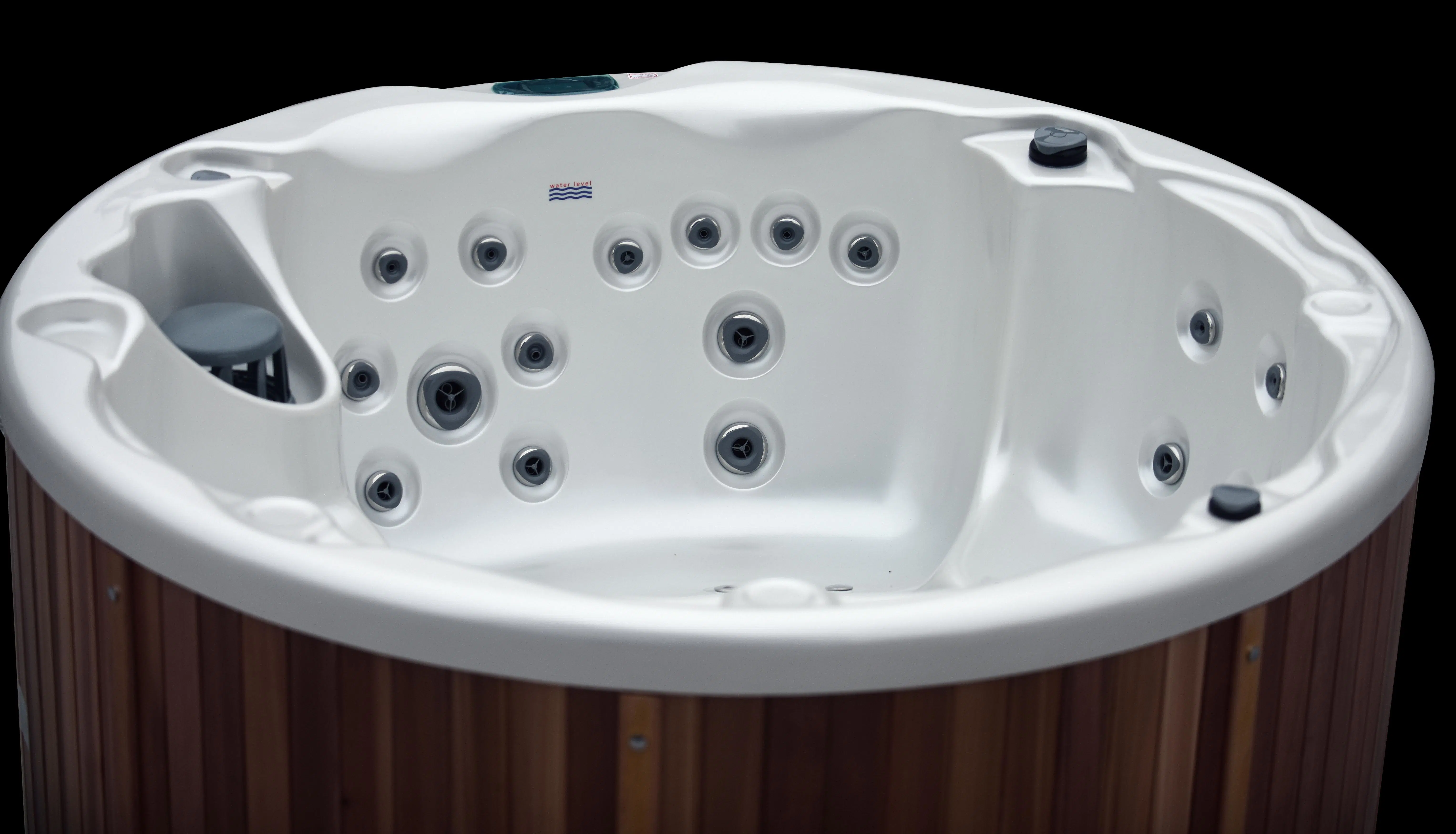 Round Water Jet Whirlpool 5 Person Hot Tub Outdoor Massage SPA Outdoor Bathtub