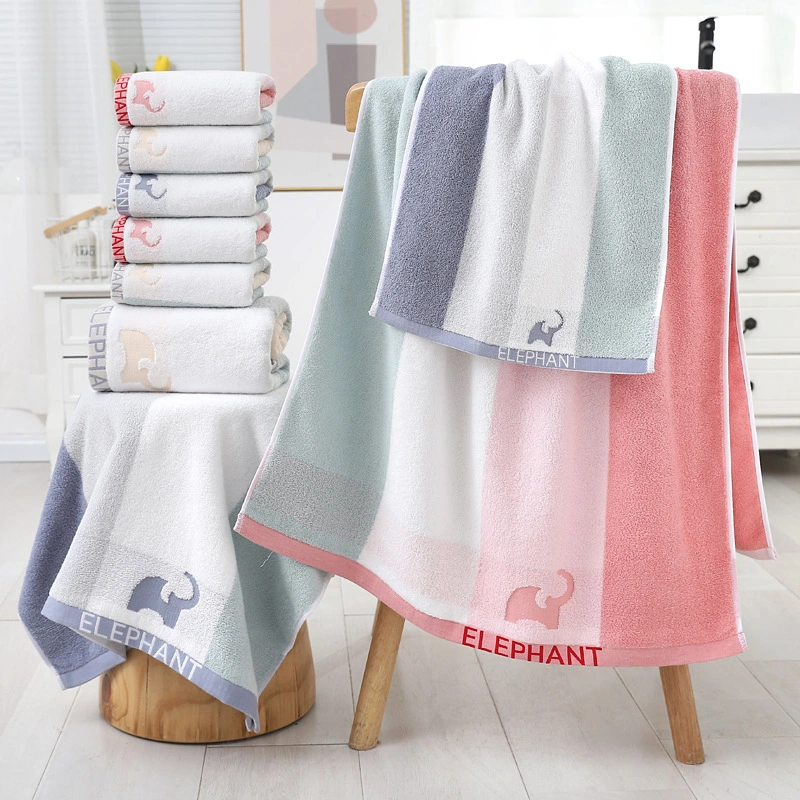 Serviette de bain personnalisables doux 100% coton Jacquard à séchage rapide pour la maison