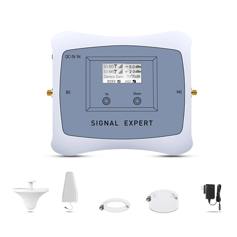 Répétiteur de signal 850/1700MHz double bande réseau Répéteur de téléphone cellulaire 2G 3G 4G signal Amplificador Expert des ensembles complets avec câble antenne