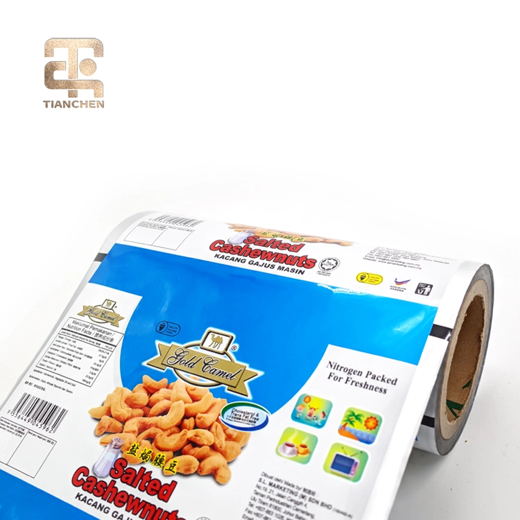 Metallized Foil Packaging Plastic Laminated Food Package Roll Films for Snack