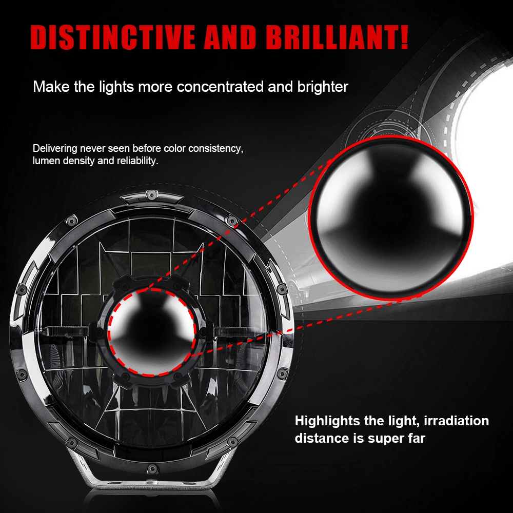 2021 Newest 2000 Meter Laser Round 7" Inch High Low Beam Truck Auto Head Lights Spot Laser LED Driving Lights