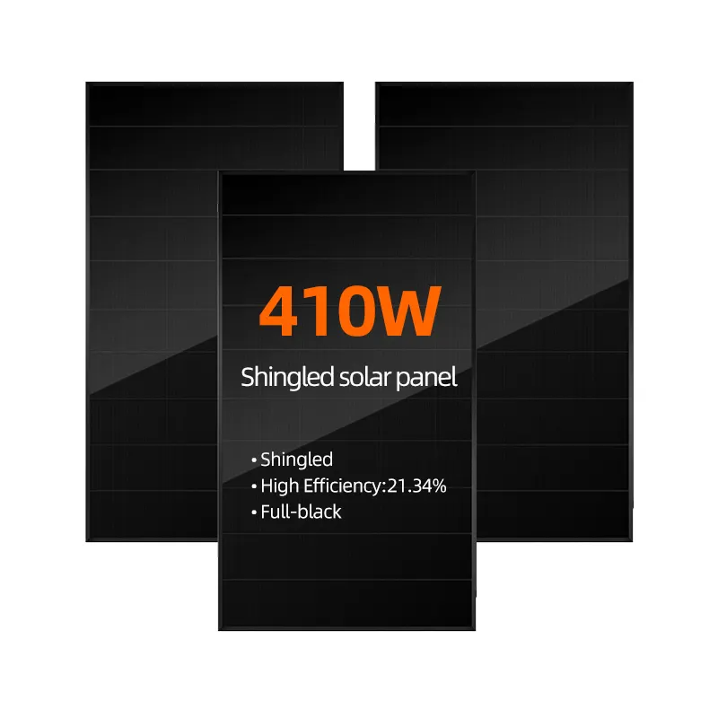 Tongwei House Roof Shingle Solar Plates Black 400W 410W 450W Overlapping Solar Panel