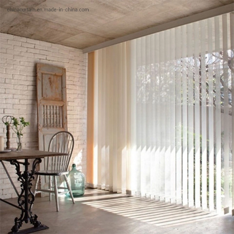 Motorized PVC Slat Polyester Vertical Blinds