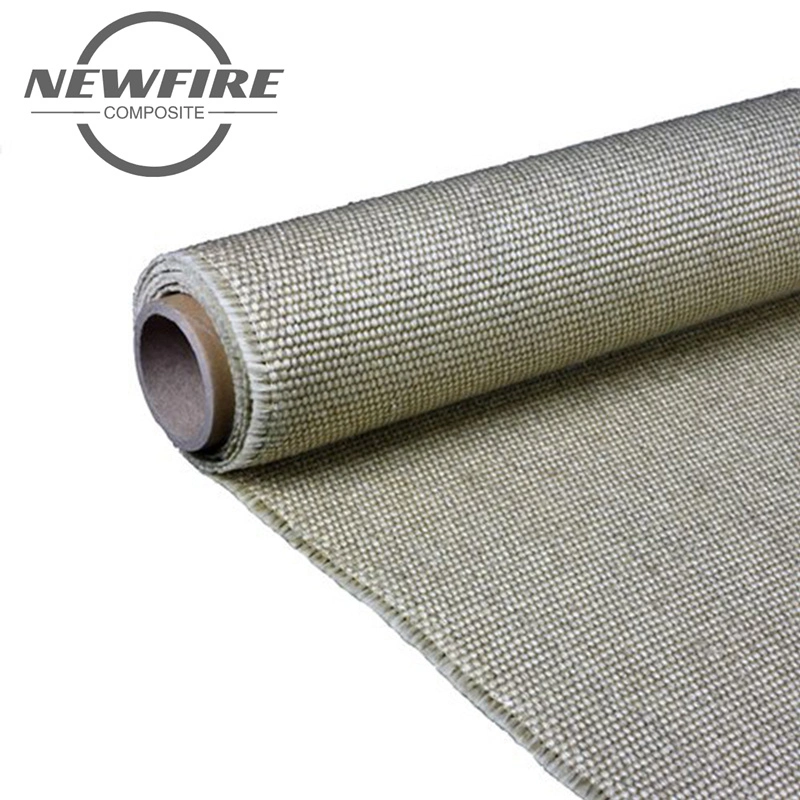 Toile de fibre de verre de haute qualité, recouverte de vermiculite, toile de fibre de verre haute température Résistance isolation thermique tissu recouvert de vermiculite