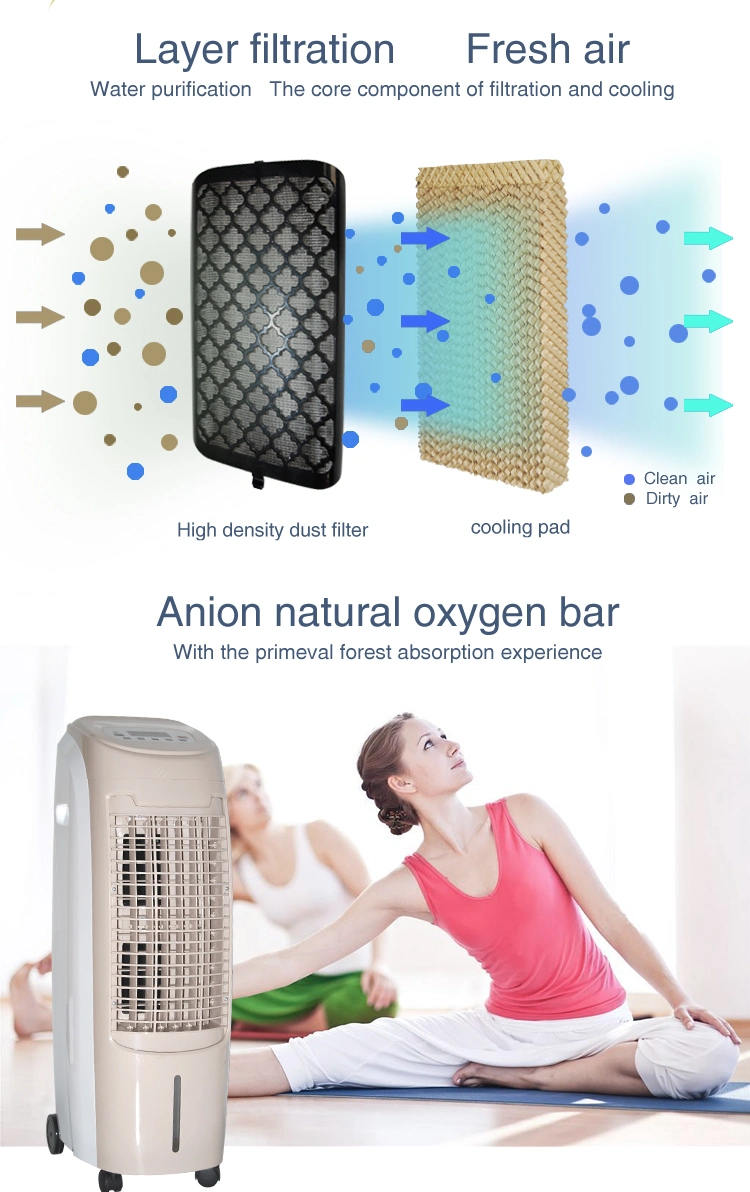 Enfriador de aire fresco de purificar y humidificar el aire acondicionado Evaportive