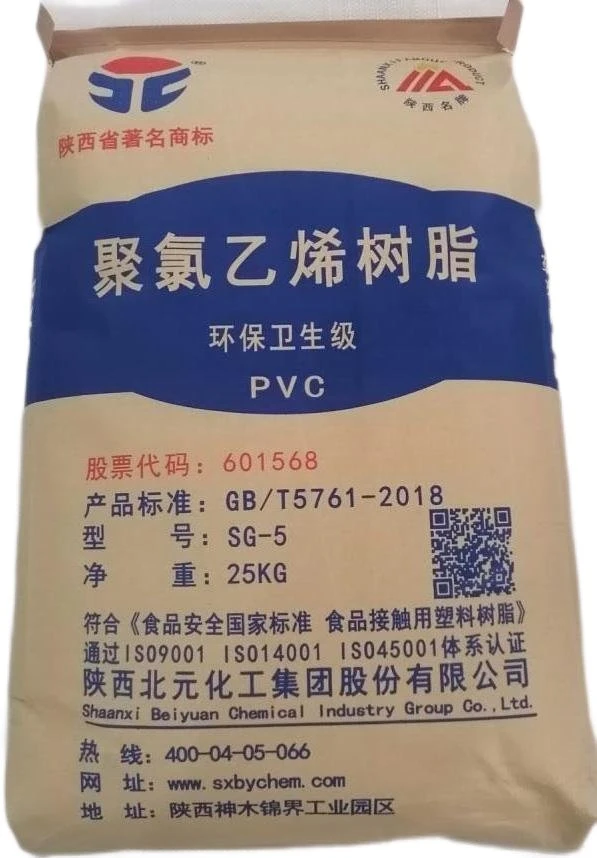 Polyvinyl Chloride Resin PVC Sg5 Sg8 Sg3 for Plastic