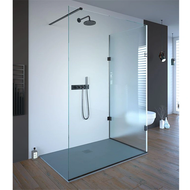 Minimalist Frameless Folding Shower Glass Screen Shower Door for Bathroom