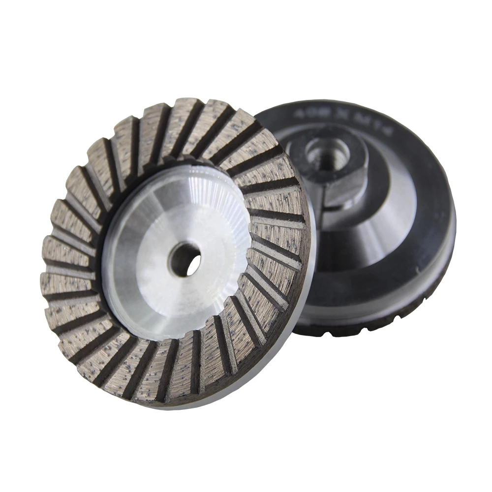 4" 100mm Diamond Turbo Grinding Cup Wheel Grit #30 #40 Aluminum Base Abrasive Tool for Concrete Granite Thread M14